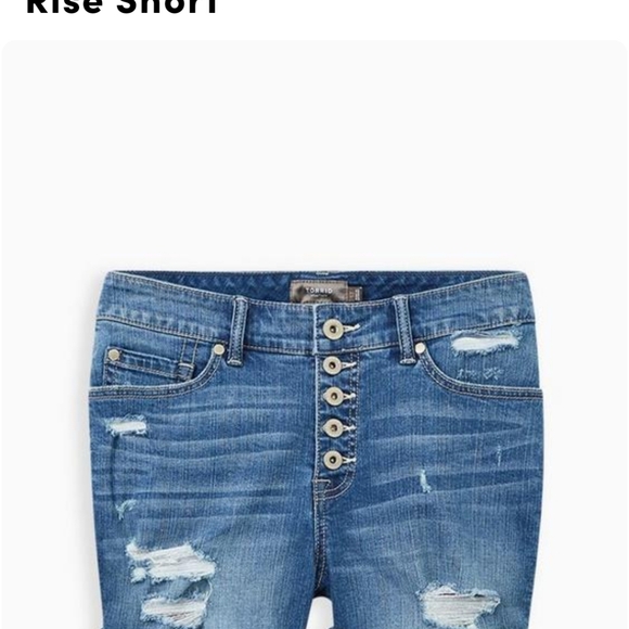 Torrid Jean Mid Rise 35 Shorts - Picture 4 of 7